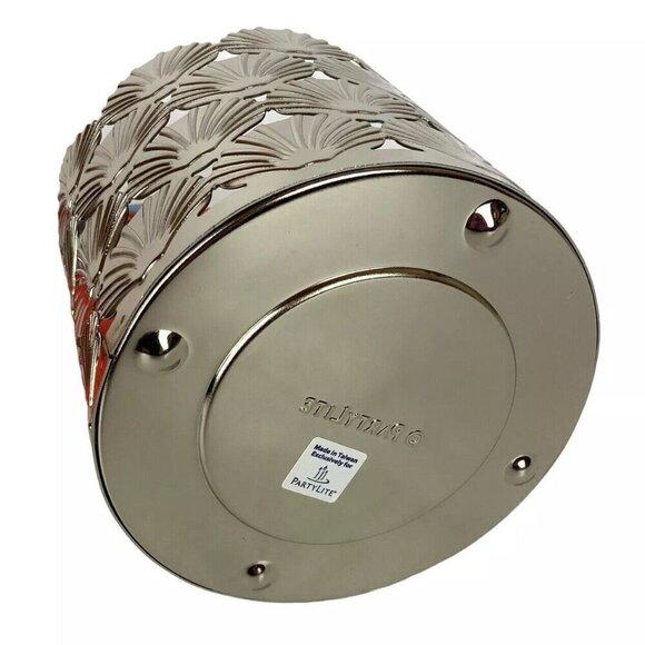 Partylite Seashells Metal Jar Candle Holder Tropical Nautical Beach House Decor - Picture 3 of 3